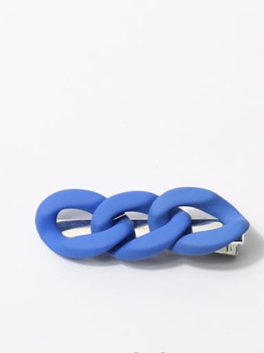 Three blue hairpins Plastic Cute chain Hair Barrette