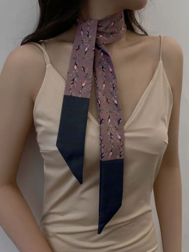 Women Spring Polyester Plaid 5*108cm Headscarf