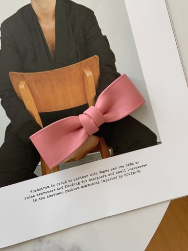 Vintage Artificial Leather bow tie Hair Barrette/Multi-Color Optional