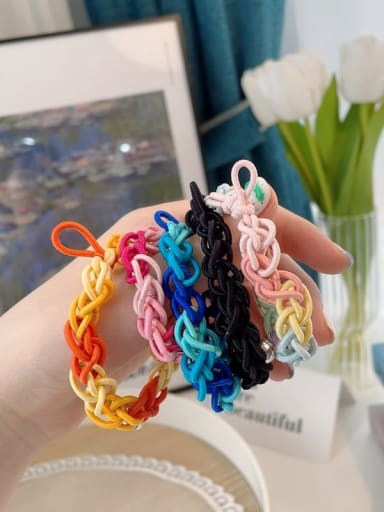 custom Cute Elastic rope Weave dual bracelet/ Hair Rope /Multi-Color Optional