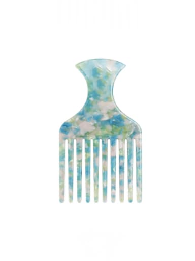 Early spring green Cellulose Acetate Minimalist Multi Color Hair Comb