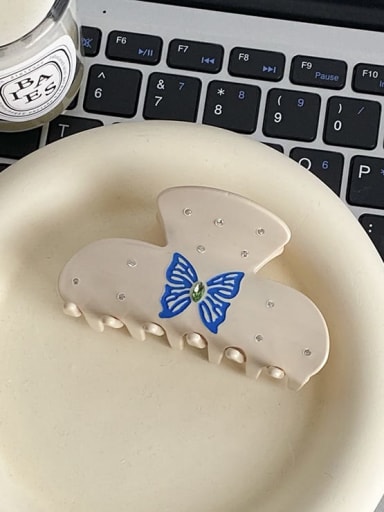 Blue butterfly (buckle) Cellulose Acetate Trend Butterfly Alloy Jaw Hair Claw
