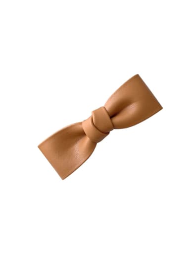 custom Vintage Artificial Leather bow tie Hair Barrette/Multi-Color Optional