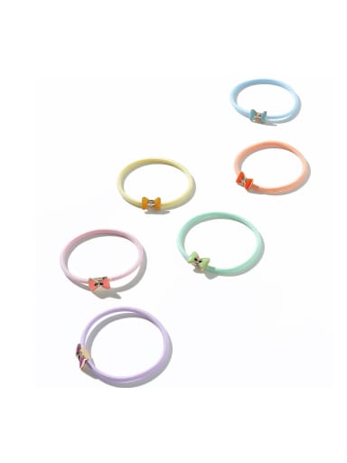 Minimalist Elastic rope candy color head rope seamless and simple Hair Barrette/Multi-Color Optional