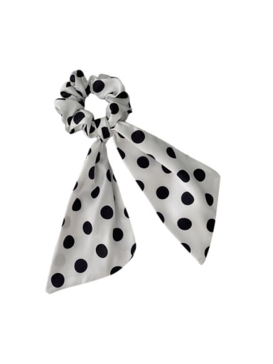 Trend Rayon Black and white polka dot smiley print Hair Barrette/Multi-Color Optional