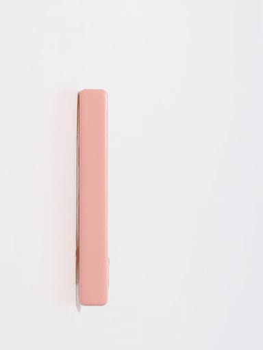 Light pink slender hairpin 8x65mm PVC Cute Geometric Hair Barrette
