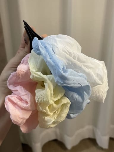 Fabric Minimalist Flower Multi Color Hair Barrette
