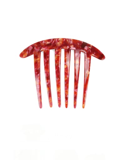 Marble red Cellulose Acetate Minimalist Geometric Multi Color Hair Comb