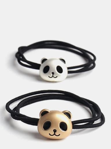 custom Cute Panda Enamel Alloy Black Hair Barrette