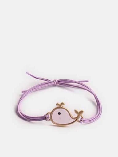 violet Alloy+Cute Fish  Multi Color Hair Rope