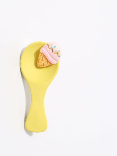 Sugar cone spoon hairpin 26x64mm Plastic Cute cartoon cute funny character spoon Hair Barrette
