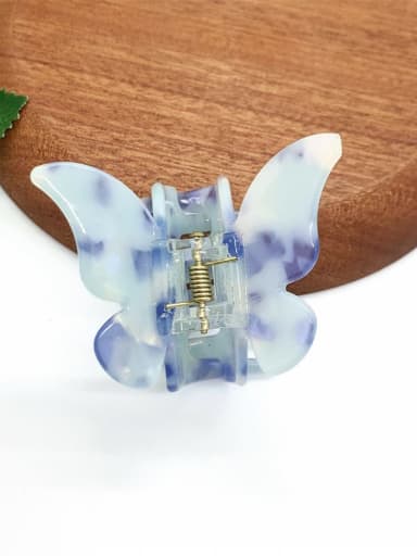 Aquamarine blue Cellulose Acetate Trend Butterfly Alloy Multi Color Jaw Hair Claw