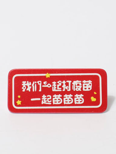Vaccine hairpin 23x52mm PVC Vaccination with QR code Hair Barrette