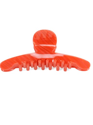 Chinese Red Cellulose Acetate Minimalist Irregular Jaw Hair Claw