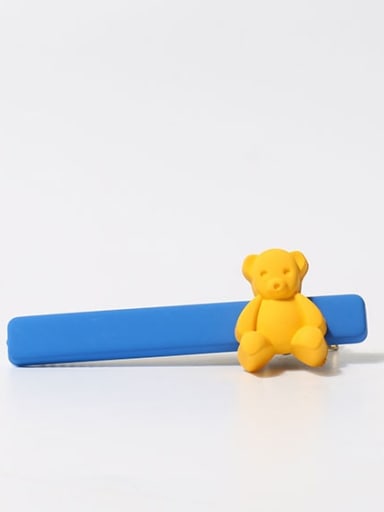 Yellow bear 20x65mm Plastic Cute Bear Hair Pin/Multi-color optional