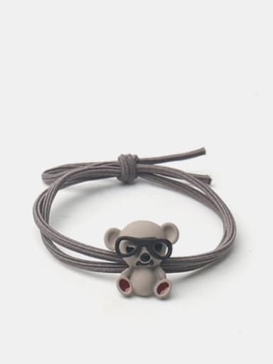 Alloy Cute Pink Koala With Glasses Hair Rope