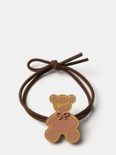 Brown bear Alloy Enamel Cute Bear  Multi Color Hair Rope