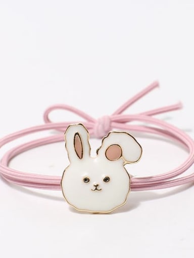 Long eared rabbit hair rope Enamel Cute Rabbit Alloy Hair Rope