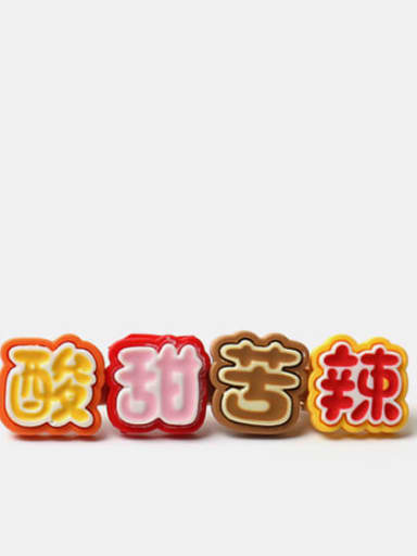 sweets and bitters Plastic Cute Message Alloy Jaw Hair Claw