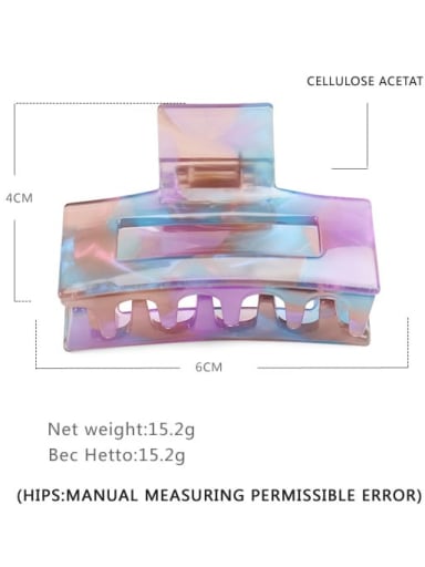 Cellulose Acetate Minimalist Geometric Multi Color Jaw Hair Claw