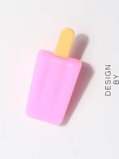 Pink Popsicle 6x2cm Plastic Cute Geometric Alloy Hair Barrette