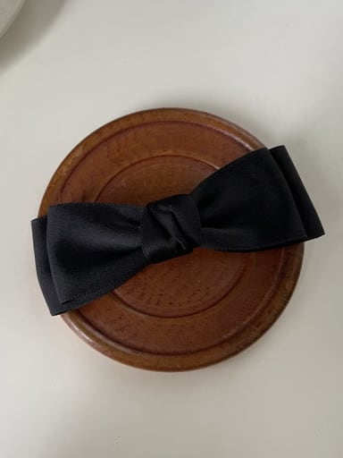 black Trend satin bow tie Hair Barrette/Multi-Color Optional
