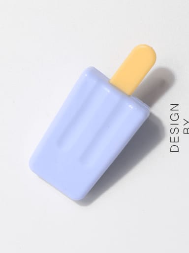 Blue Popsicle 6x2cm Plastic Cute Geometric Alloy Hair Barrette