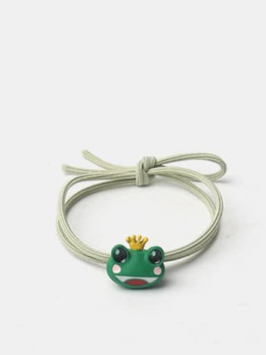 Green Frog Prince hair rope Alloy Enamel Cute Frog  Multi Color Hair Rope
