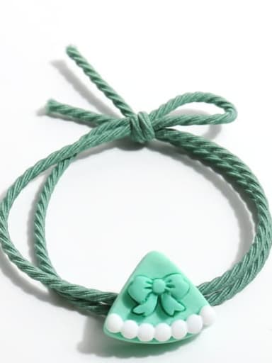 Green cake Elastic rope Cute Triangle Hair Rope