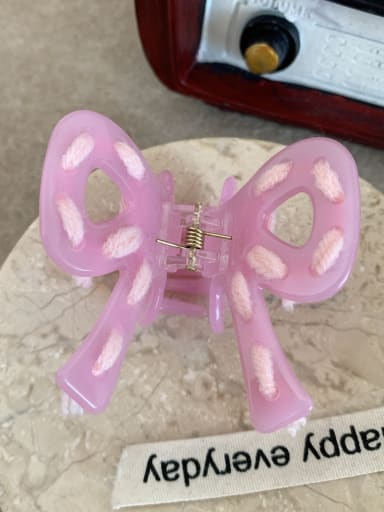 1 Pink Cellulose Acetate Trend Butterfly Alloy Jaw Hair Claw
