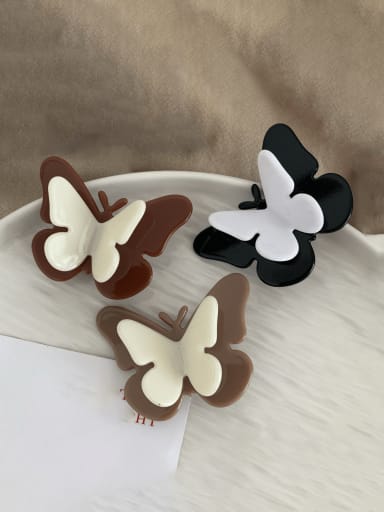 Cellulose Acetate Trend Butterfly Alloy Hair Barrette