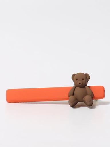 Brown bear 20x65mm Plastic Cute Bear Hair Pin/Multi-color optional