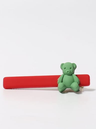 Green bear 20x65mm Plastic Cute Bear Hair Pin/Multi-color optional