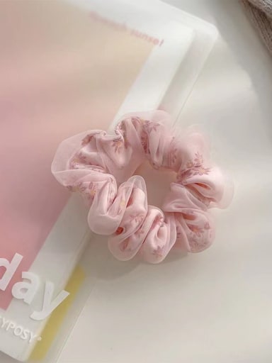 Small pink Yarn Vintage double layer Flower Hair Barrette/Multi-color optional