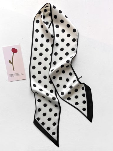 Work Women Spring Polyester Polka Dot 140*9cm  Scarves/Multi-Color Optional