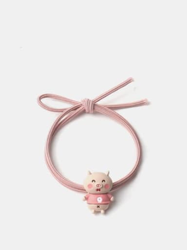 Pink pig Alloy Enamel Cute  Multi Color Hair Rope