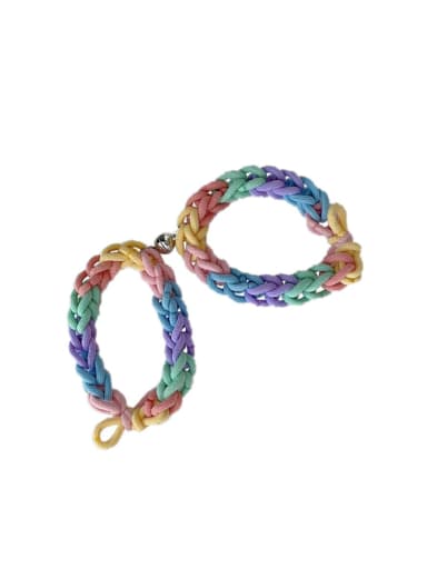 custom Cute Elastic rope Weave magnet couple bracelet /Hair Rope/Multi-Color Optional