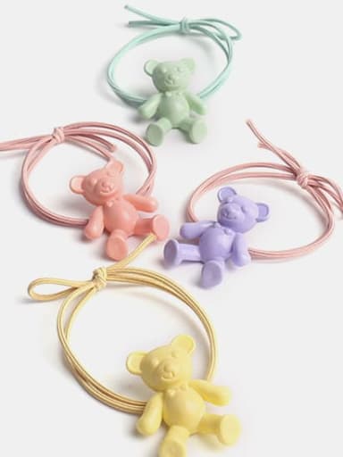 custom Cute fluorescent color bear Hair Rope
