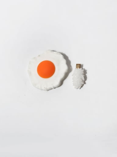 Plastic Cute Poached Egg Rice Simulation Hair Barrette