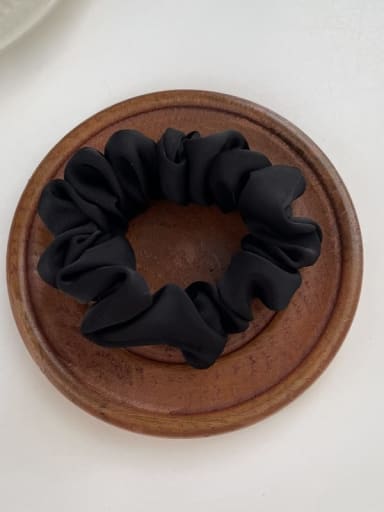 Black small  2mm Satin Minimalist Flower Hair Circle