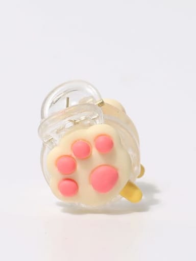Pink foot grip 21mm26mm Plastic Cute Dog Alloy Jaw Hair Claw