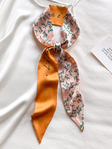Polyester Floral 130*7cm narrow sharp corners Scarves/Multi-Color Optional