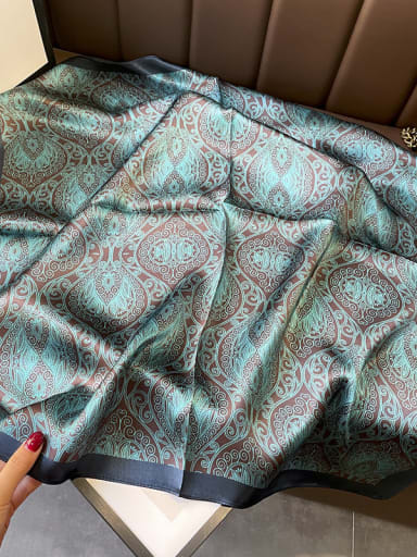 100% silk new floral temperament retro 68*68cm square scarf