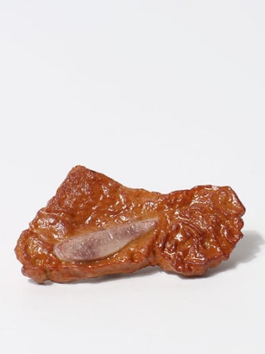 Beef slice hairpin (41x76mm) Plastic Cute Simulation of fried fish, beef, pork belly and shrimp Hair Barrette