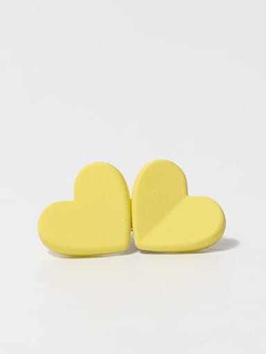 Yellow folding 20x40mm Plastic Cute Heart Hair Barrette/Multi-color optional