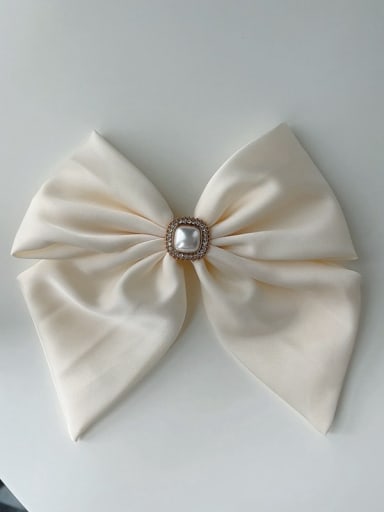 Trend satin pearl bow Hair Barrette/Multi-Color Optional