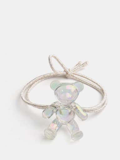 Colorful white bear gold rope Cute Colorful White Bear Hair Rope