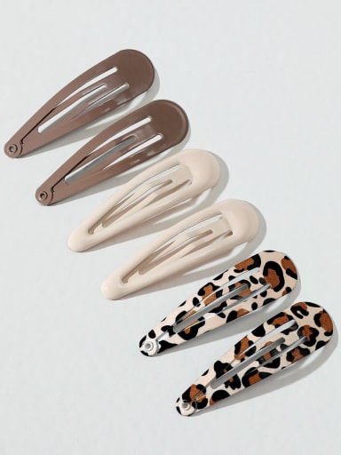 Trend Alloy Set of 6 animal print hair clips Hair Barrette/Multi-Color Optional