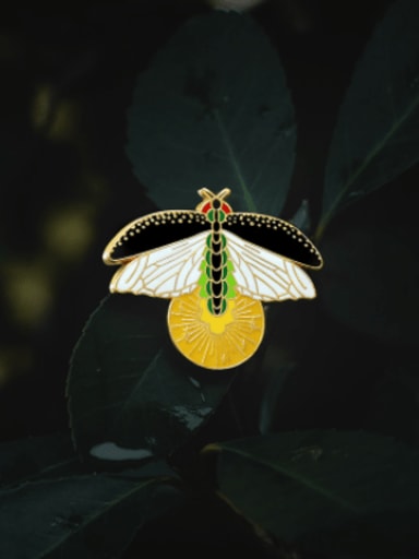 Alloy Enamel Insect Cute Beetle Brooch