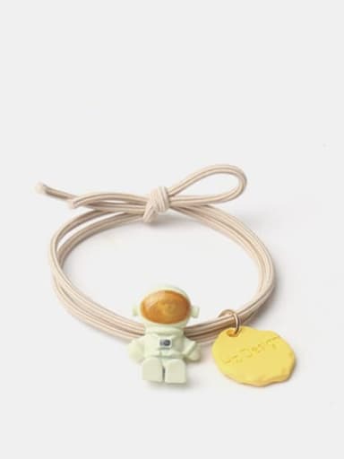 Beige seated astronaut Alloy Cute  Resin Multi Color Hair Rope